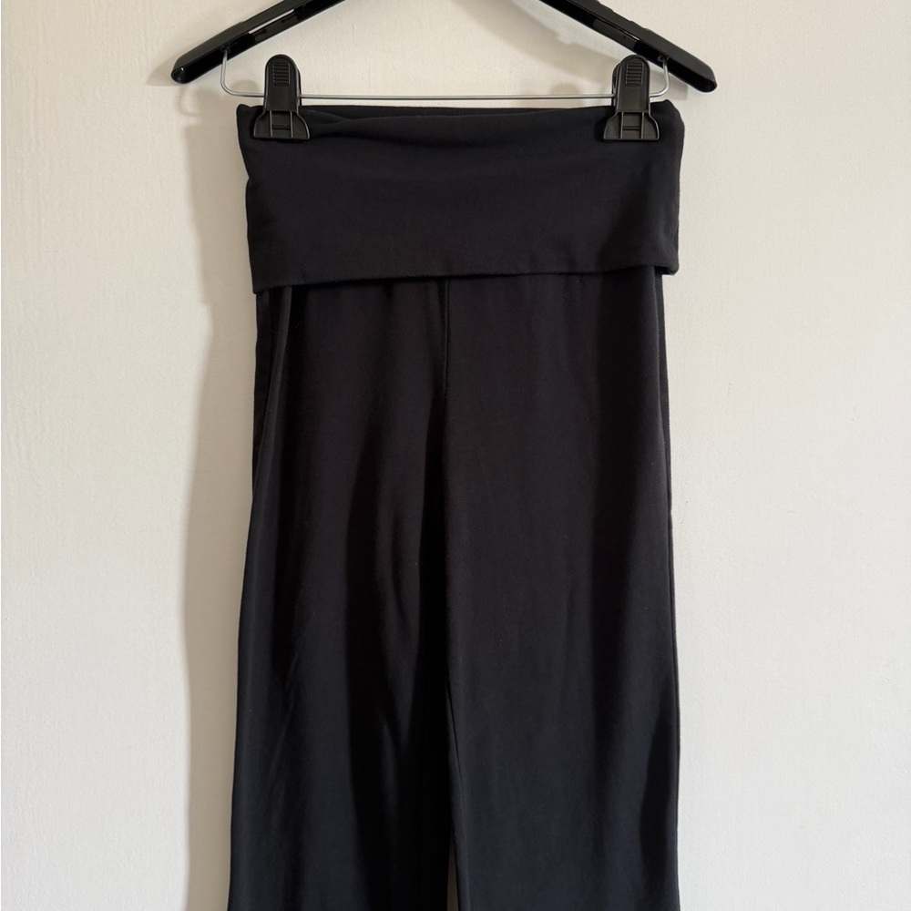 OFFLINE By Aerie Black OG Foldover High Waisted Super Flare Leggings size S EUC - Picture 7 of 11